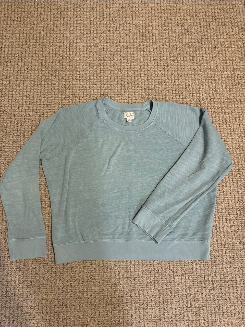 J. Crew Vintage Crewneck Sweater in Soft Seafood